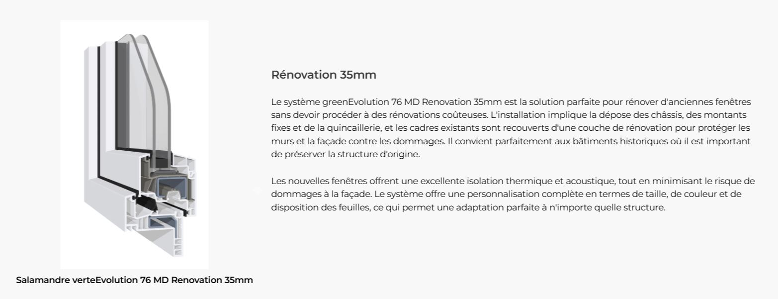 Variante bluEvolution 82 MD – détail profil