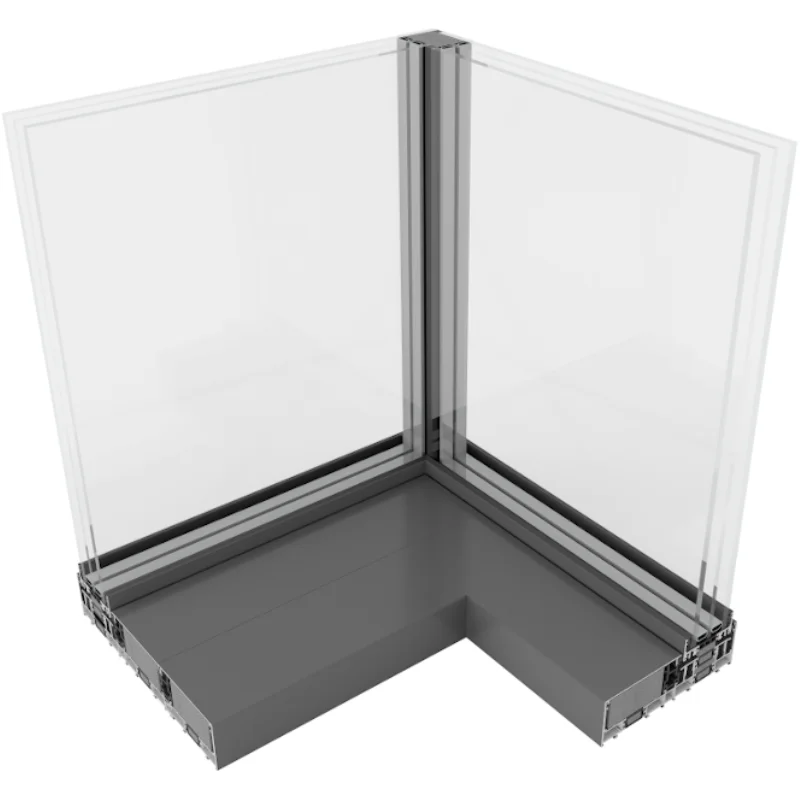 Porte coulissante panoramique aluminium Moreview minimaliste