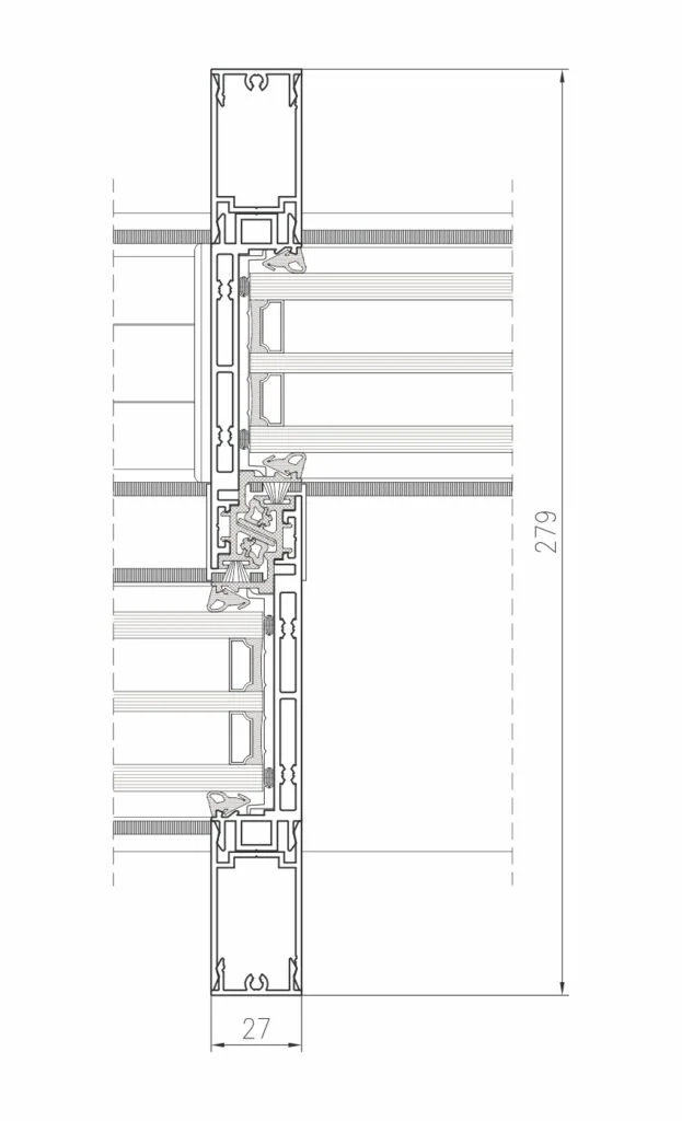 Coupe technique Moreview profil aluminium