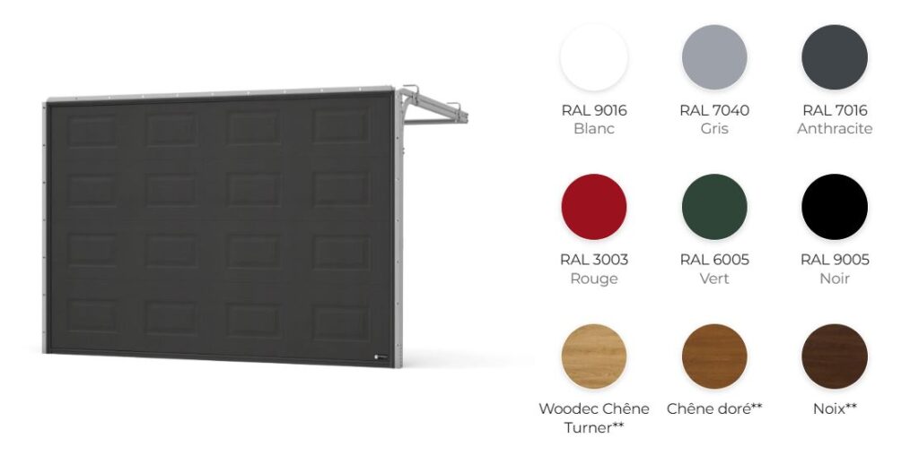 Couleurs RAL et finitions de portes de garage Kaisen