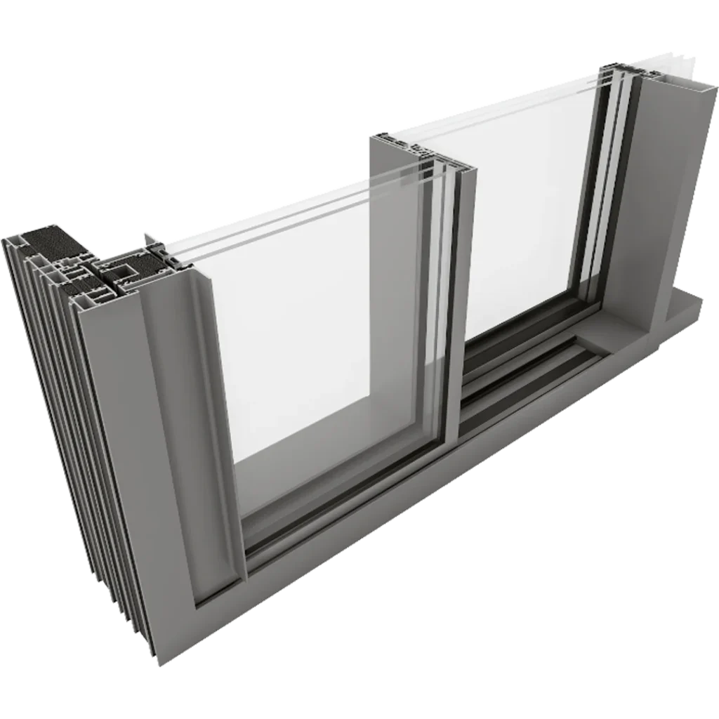 Porte coulissante aluminium Moreview – design panoramique et isolation optimale