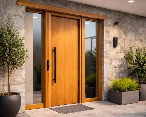 Pose professionnelle de portes d'entrée