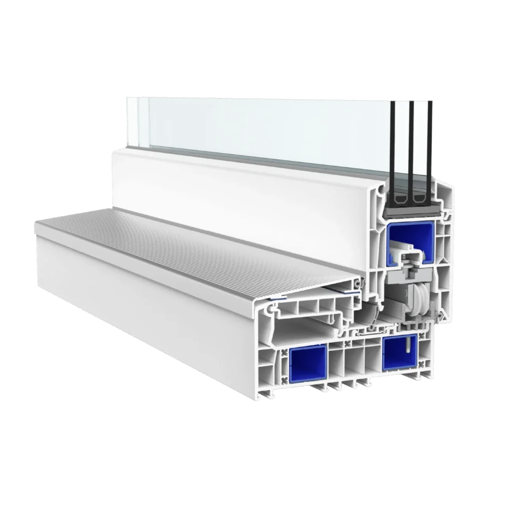 Porte levante-coulissante VEKAMOVE 76 en aluminium - haute isolation thermique
